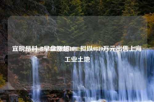 宜明昂科-B早盘涨超16% 拟以9819万元出售上海工业土地