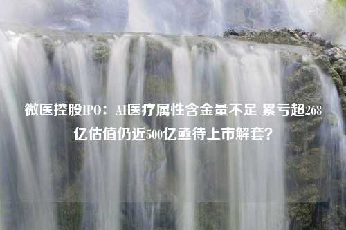 微医控股IPO：AI医疗属性含金量不足 累亏超268亿估值仍近500亿亟待上市解套？