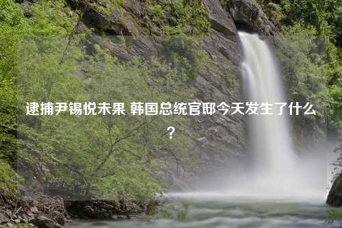 逮捕尹锡悦未果 韩国总统官邸今天发生了什么？