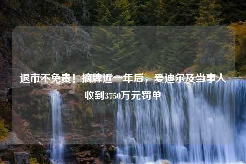 退市不免责！摘牌近一年后，爱迪尔及当事人收到3750万元罚单