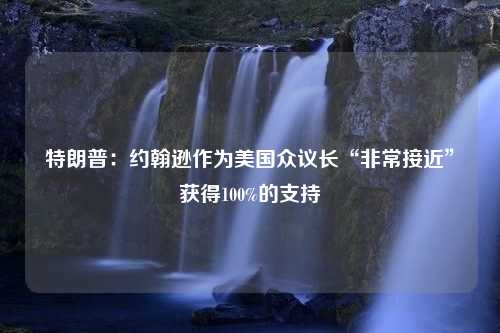 特朗普：约翰逊作为美国众议长“非常接近”获得100%的支持