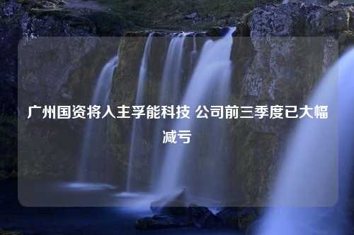 广州国资将入主孚能科技 公司前三季度已大幅减亏