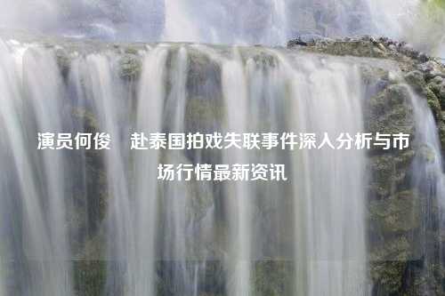 演员何俊旻赴泰国拍戏失联事件深入分析与市场行情最新资讯