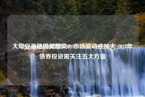 大摩安盈稳固吴慧文：市场波动或加大 2025年债券投资需关注五大方面