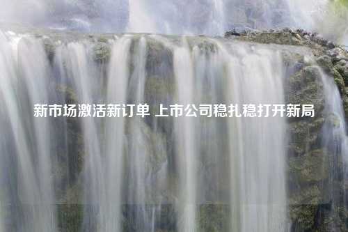 新市场激活新订单 上市公司稳扎稳打开新局