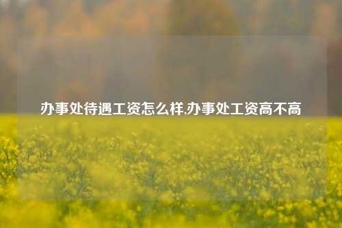 办事处待遇工资怎么样,办事处工资高不高-第1张图片-山东省农村信用社联合社泰安办事处