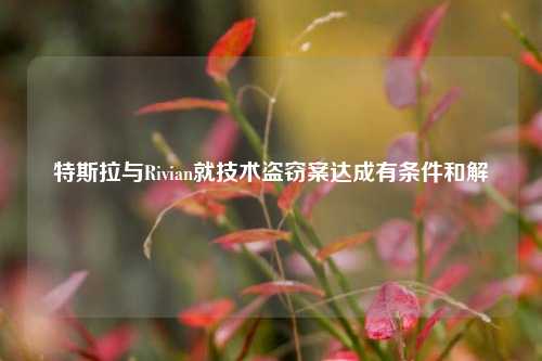 特斯拉与Rivian就技术盗窃案达成有条件和解-第1张图片-山东省农村信用社联合社泰安办事处