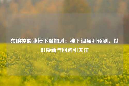 东鹏控股业绩下滑加剧：被下调盈利预测，以旧换新与回购引关注-第1张图片-山东省农村信用社联合社泰安办事处